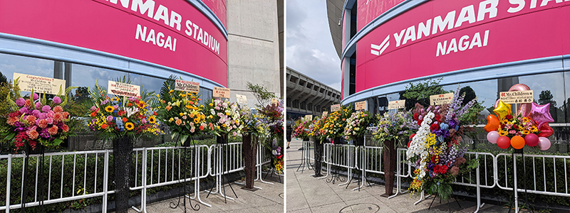 6月18日のヤンマースタジアム長居お花